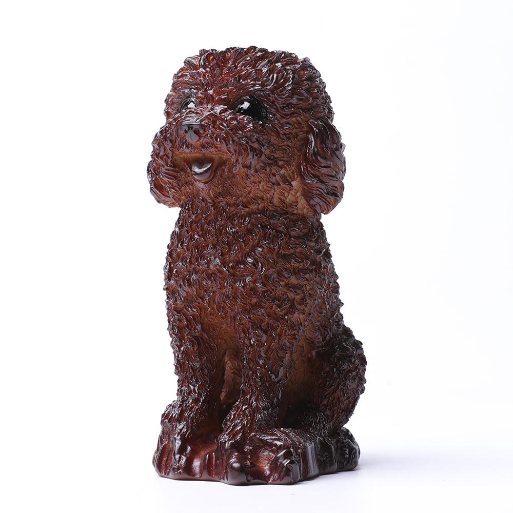 Resin Teddy Dog Statue Stand