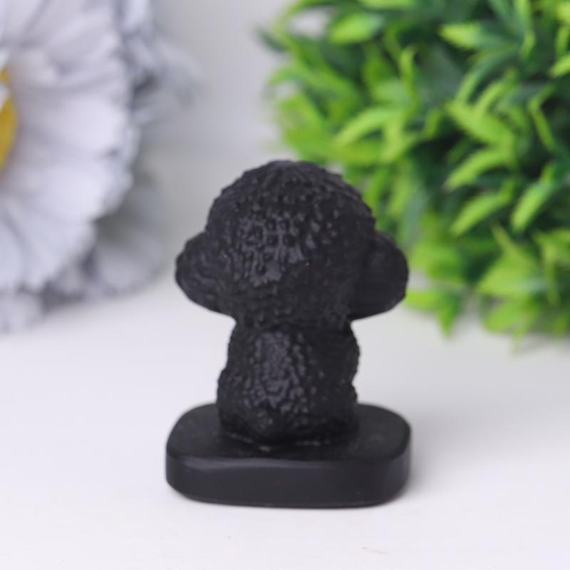 Black Obsidian Teddy Dog Crystal Carvings Wholesale Crystals USA
