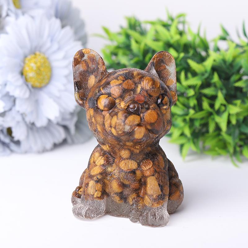 4" Resin French Bulldog Crystal Carvings Wholesale Crystals USA