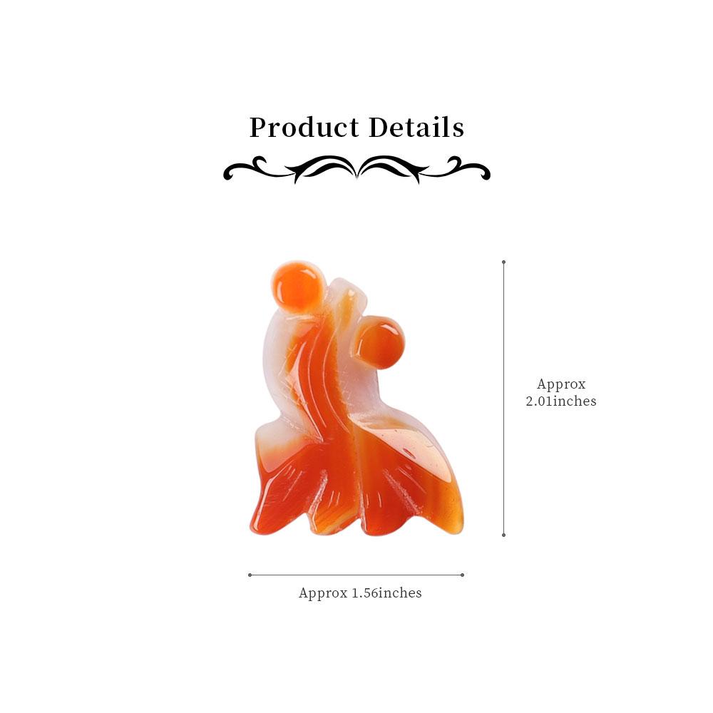 Carnelian Goldfish Pendant Wholesale Crystals USA