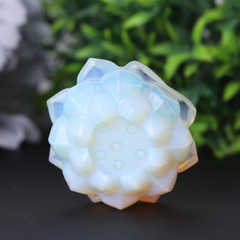2" Lotus Flower Crystal Carvings Wholesale Crystals USA
