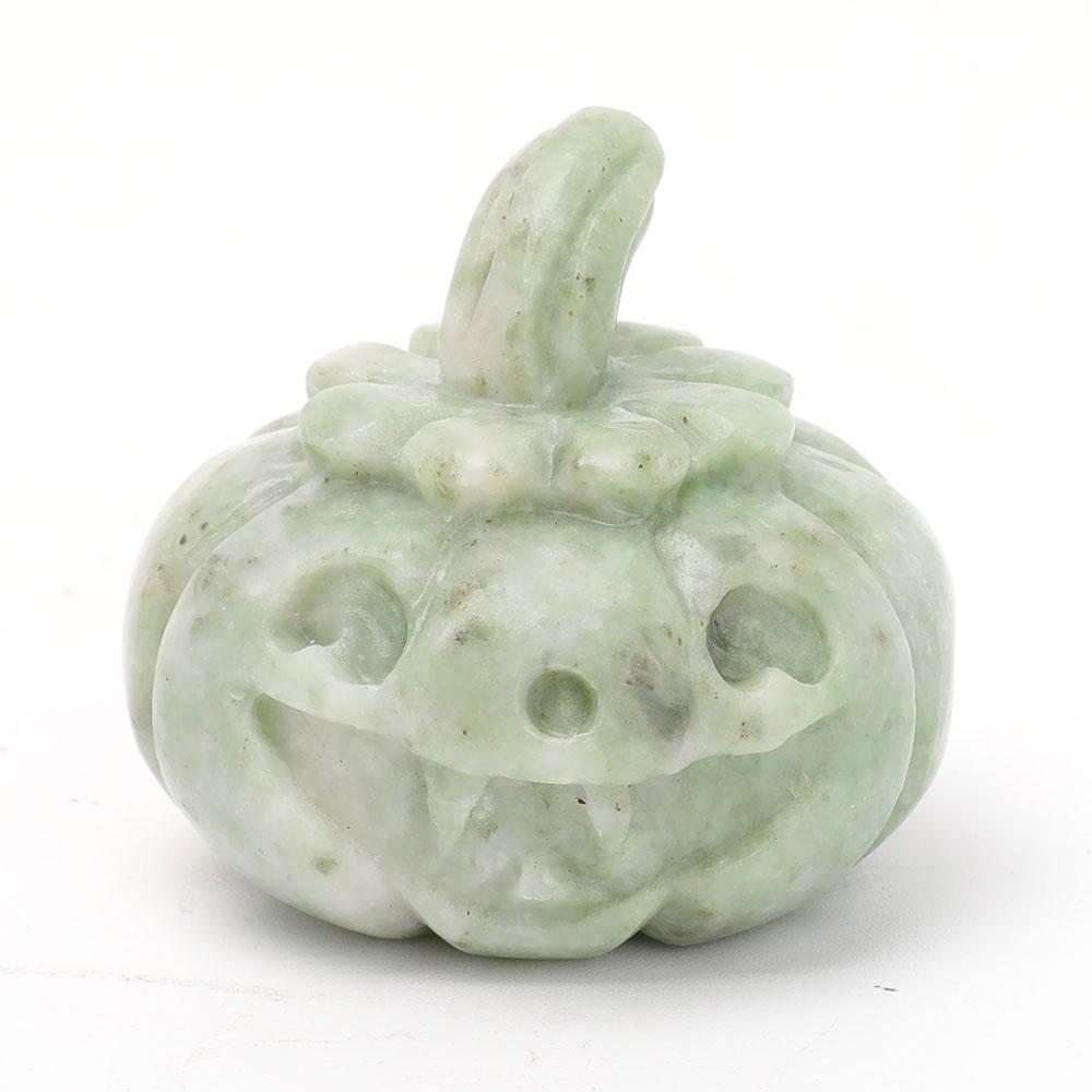 Hand Carved Flat Pumpkin for Halloween Decor