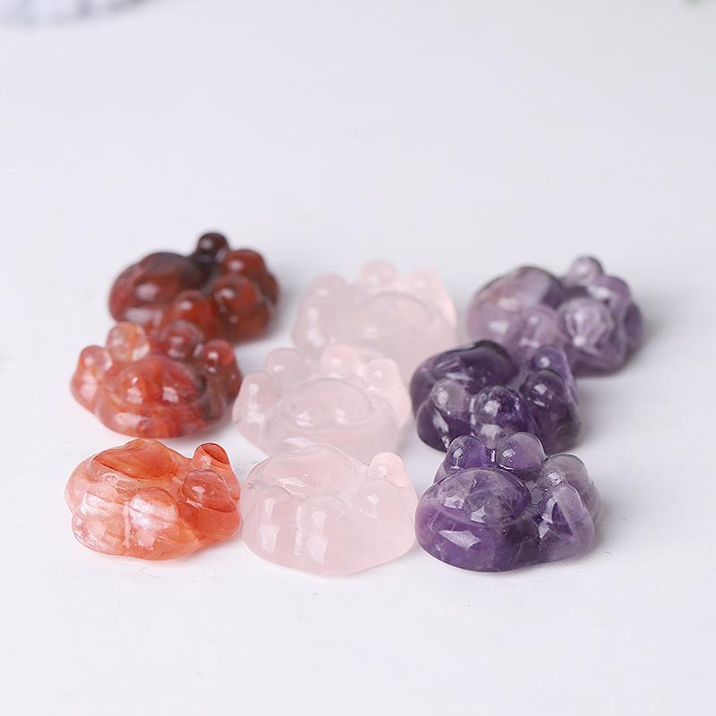 1" Cat Paw Crystal Carvings Wholesale Crystals USA