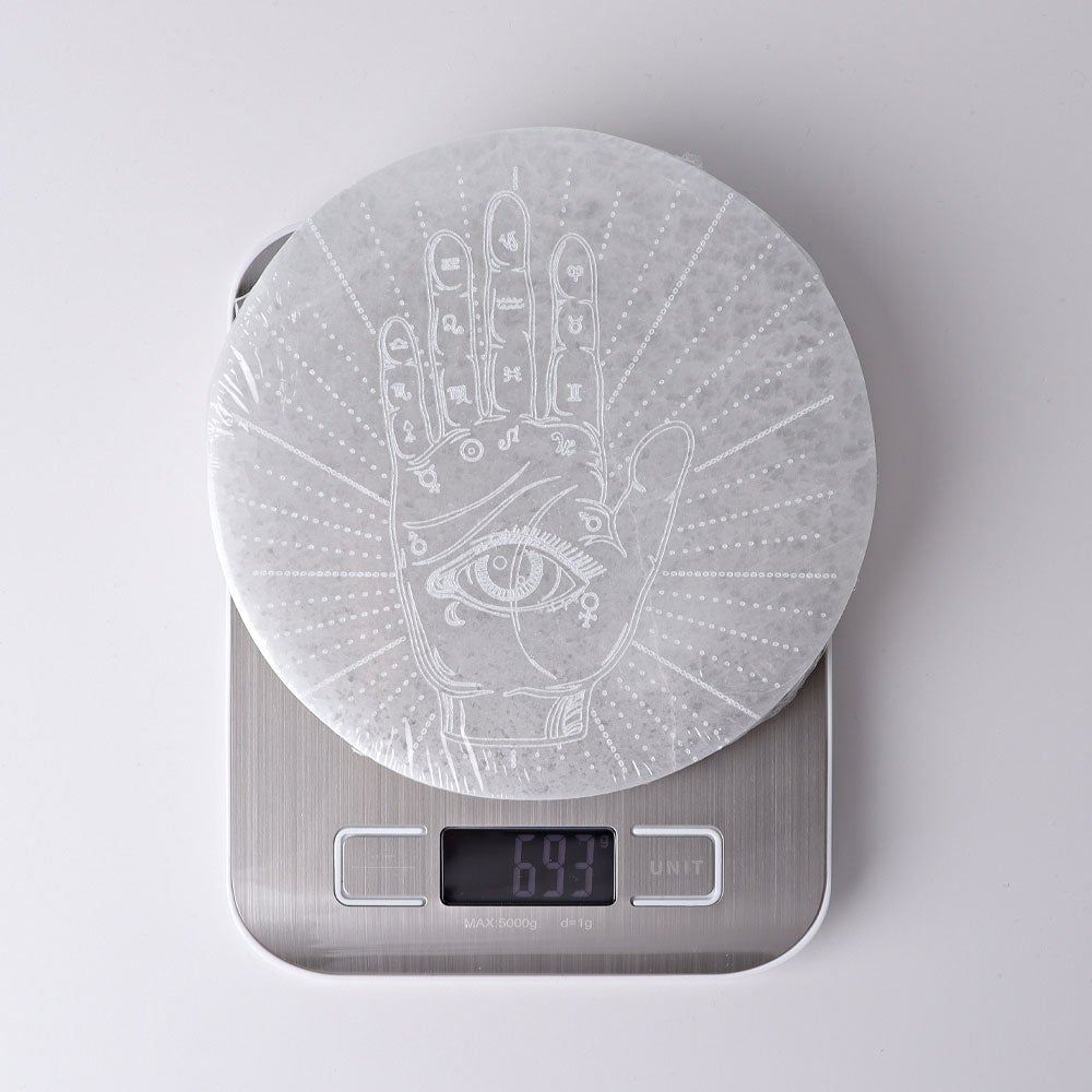 15cm Round Selenite Coaster Wholesale Crystals USA