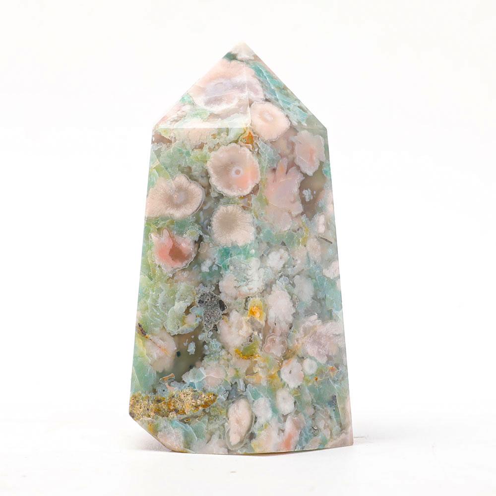 Green Flower Agate Tower Wholesale Crystals USA