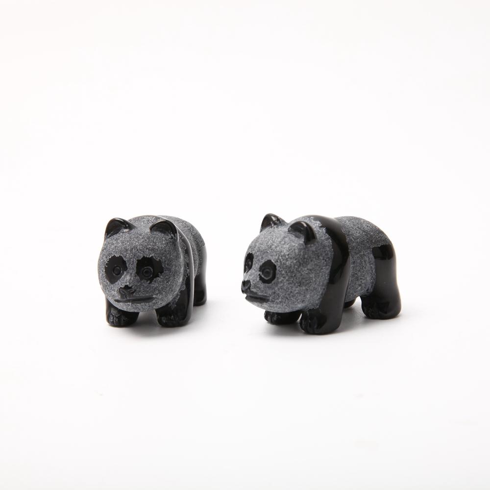 Hand Carved Obsidian Panda Wholesale Crystals USA