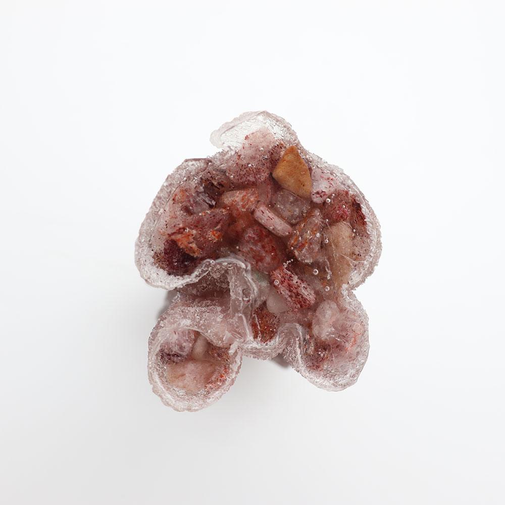 Resin Dog Figurines with Strawberry Gravel Toy Poodle for Kids Gifts