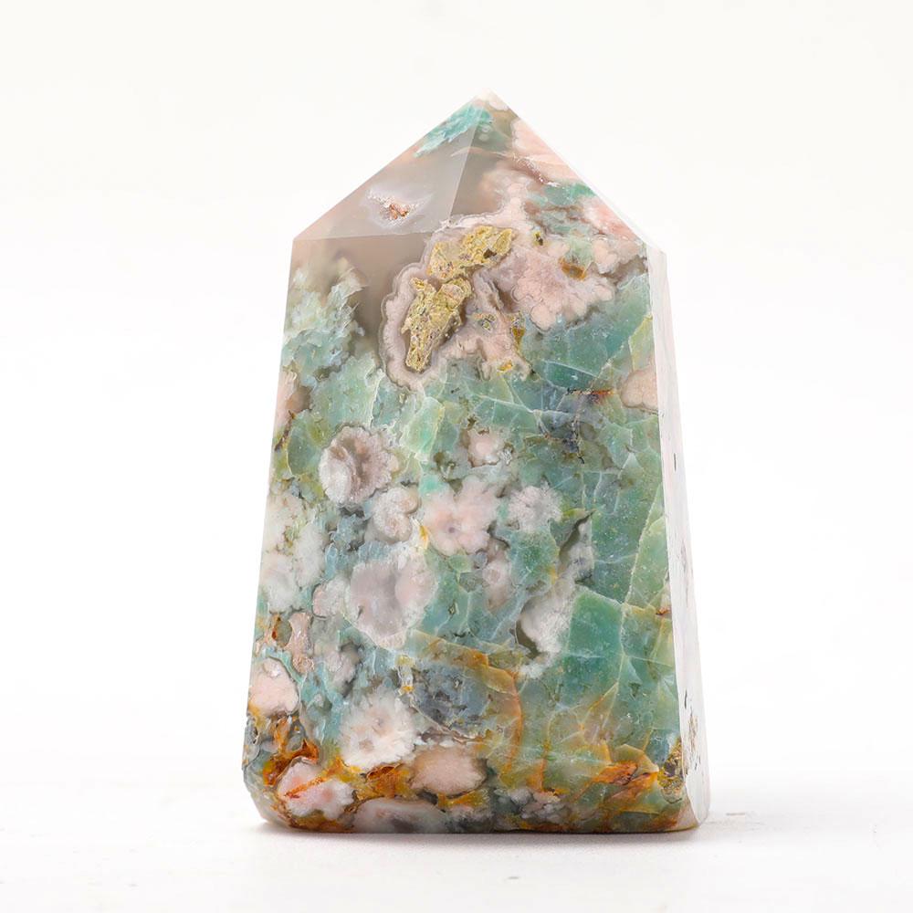 Green Flower Agate Tower Wholesale Crystals USA
