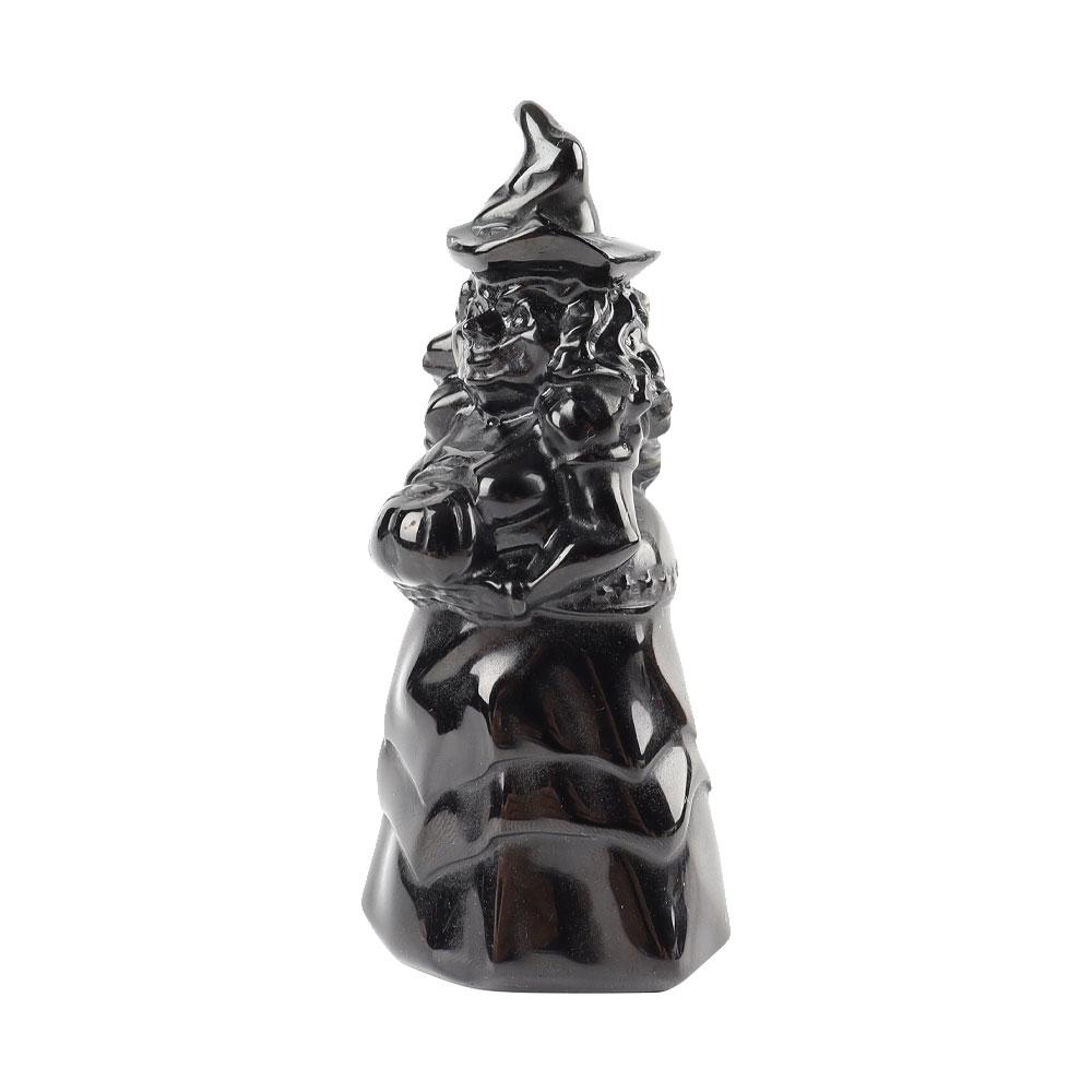 Black Obsidian Crystal Carving Witch Free Form Wholesale Crystals USA