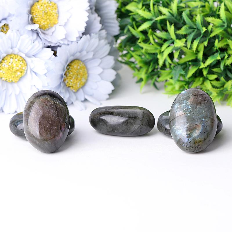 1.5"-2.0" Labradorite Tumbles Palm stones Wholesale Crystals USA