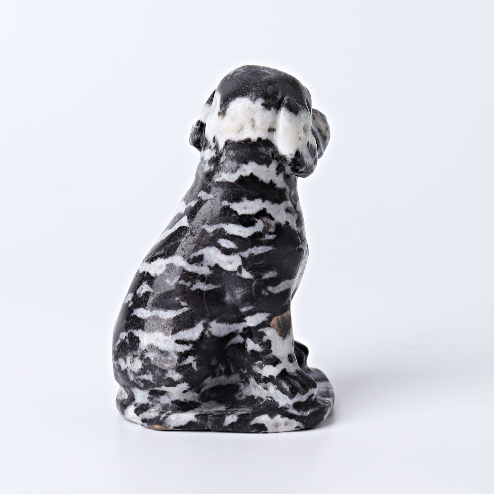 3" Zebra Jasper Dog Crystal Carvings Wholesale Crystals USA