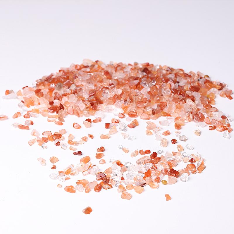 0.1kg Different Size Natural Red Quartz Chips Crystal Chips for Decoration Wholesale Crystals USA