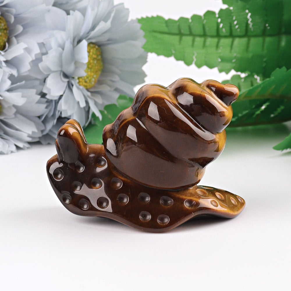 2.5" Tiger's Eye Snail Crystal Carvings Wholesale Crystals USA