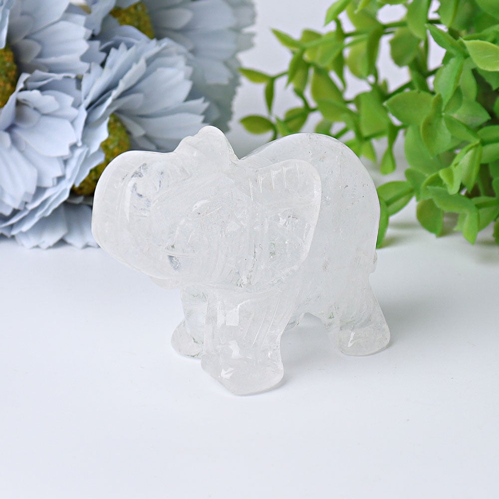 3" Elephant Crystal Carvings Wholesale Crystals USA