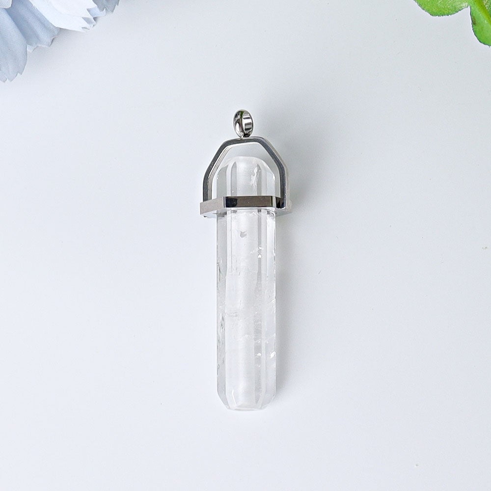 2.4" Hollow Hexagonal Prism Crystal Pendant Wholesale Crystals USA