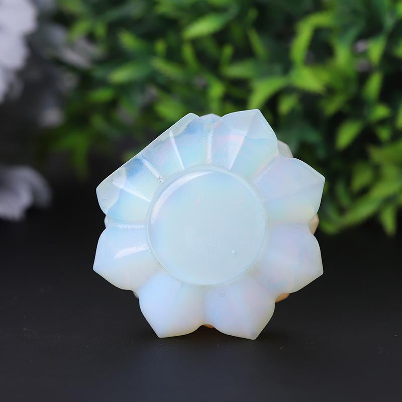 2" Lotus Flower Crystal Carvings Wholesale Crystals USA