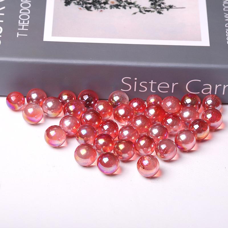 0.5-0.7'' High Quality Red Aura Crystal Spheres Crystal Balls for Healing Wholesale Crystals USA