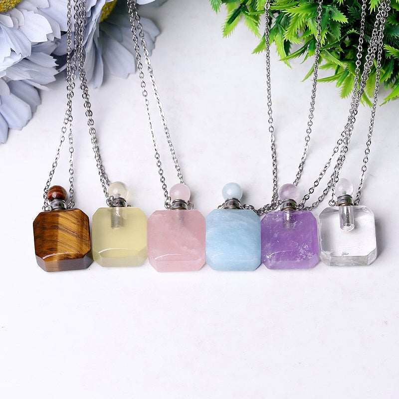 1.4" Empty Perfume Bottle Necklace DIY Wholesale Crystals USA