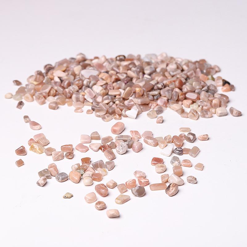 0.1kg 7-9mm Peach Moonstone Chips Crystal Chips for Decoration Wholesale Crystals USA
