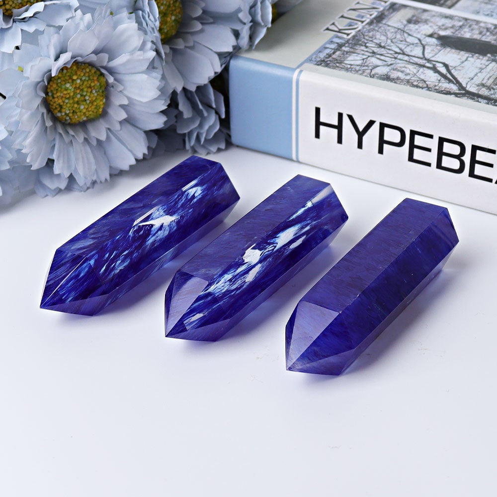 3.5"-4" Blue Smelting Crystal Points Wholesale Crystals USA
