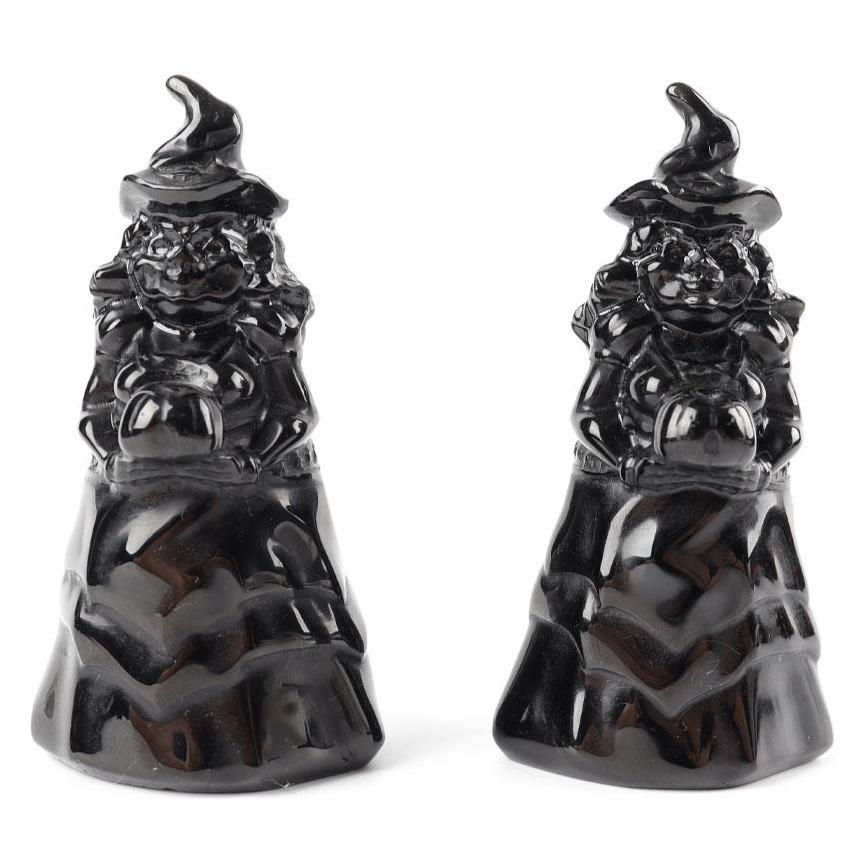 Black Obsidian Crystal Carving Witch Free Form Wholesale Crystals USA