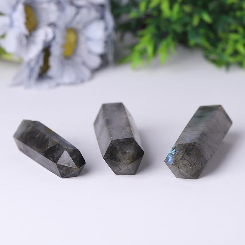 Natural Labradorite Point Healing Crystal Tower for Collection Wholesale Crystals USA