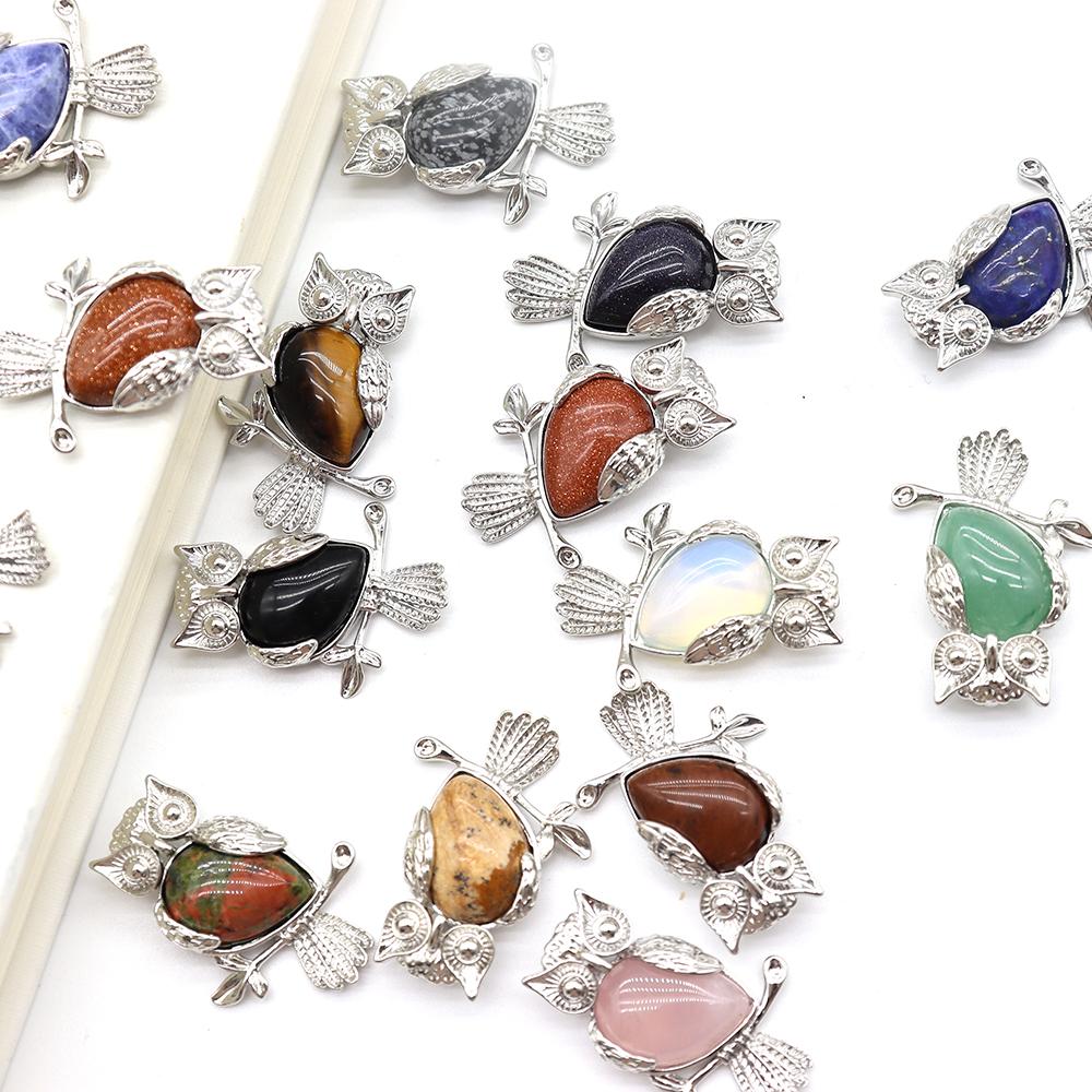 Crystal Stone Owl Pendants Wholesale Crystals USA