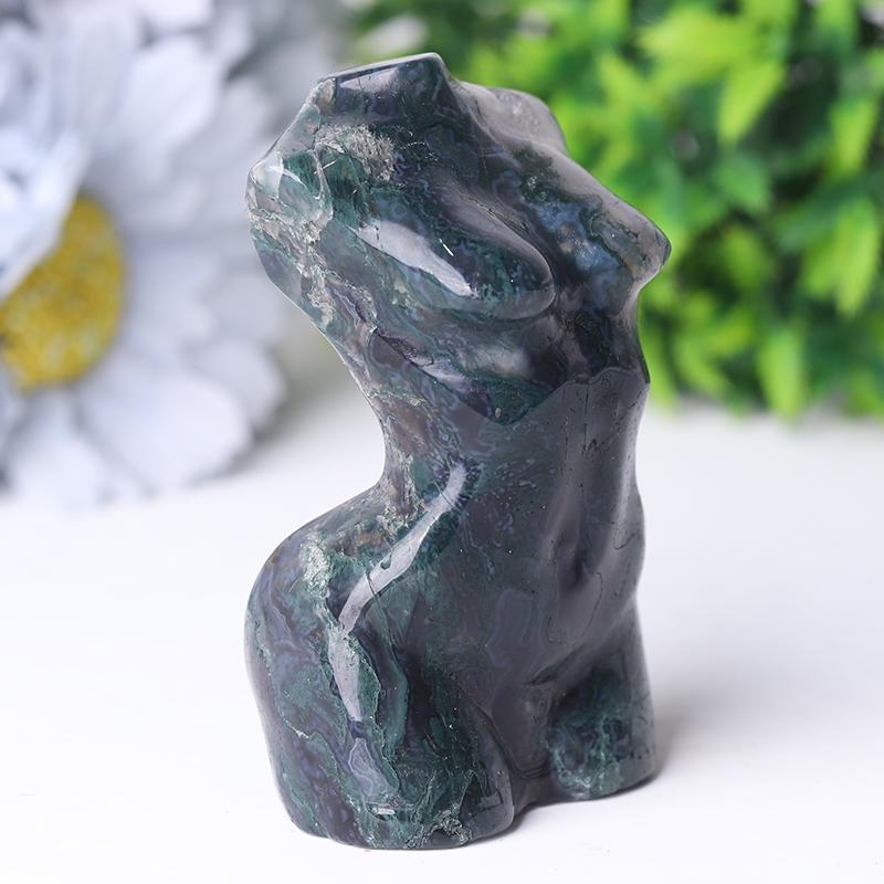 3“ Moss Agate Model Carving Wholesale Crystals USA