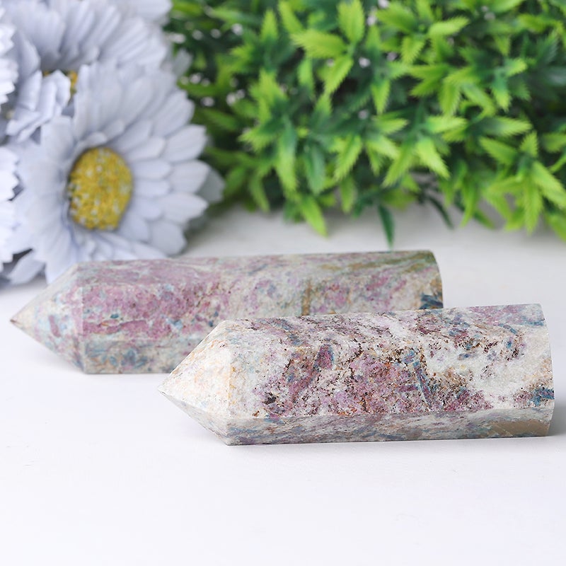 2.5"-4.5" Ruby in Kyanite Crystal Tower Wholesale Crystals USA