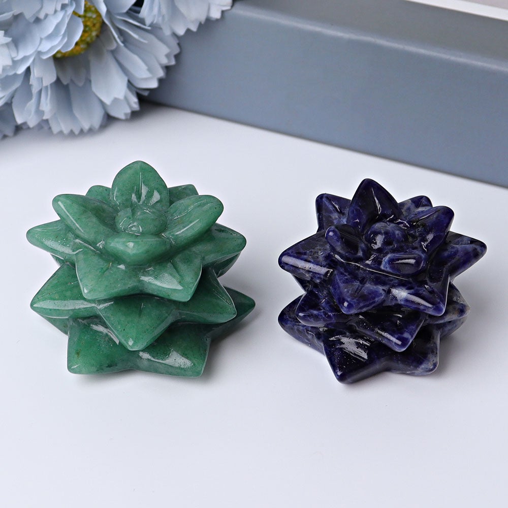 2" Succulent Crystal Carvings Wholesale Crystals USA