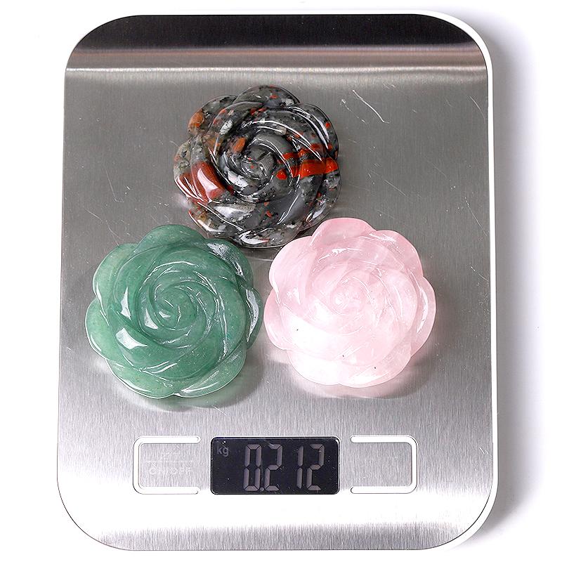 2" Rose Flower Crystal Carvings Wholesale Crystals USA