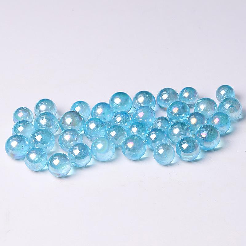 0.5-0.7'' High Quality Blue Aura Crystal Spheres Crystal Balls for Healing Wholesale Crystals USA