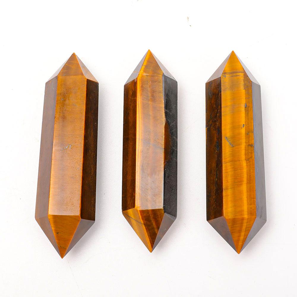 Set of 3 Tiger Eye DT Points Wholesale Crystals USA