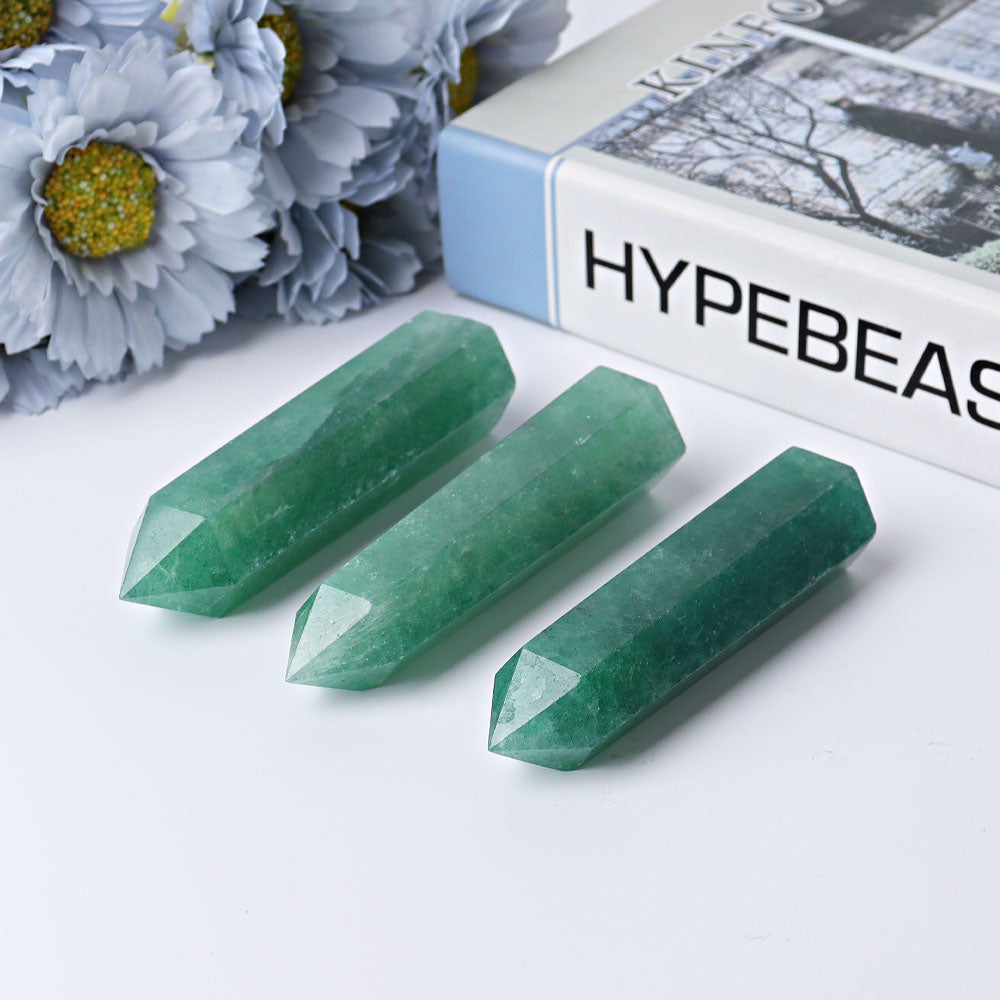 3"-3.5" Green Strawberry Crystal Point Wholesale Crystals USA
