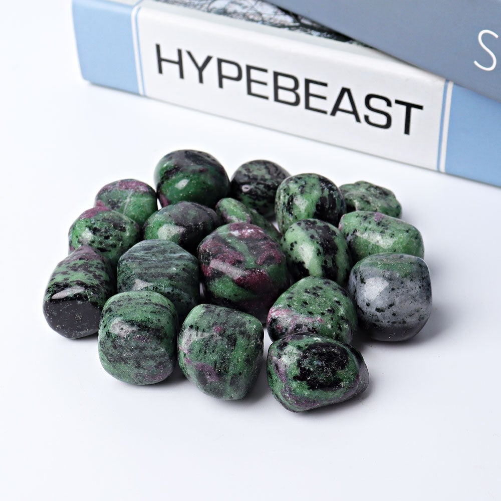 0.1kg Ruby in Zoisite Crystal Tumbles Wholesale Crystals USA