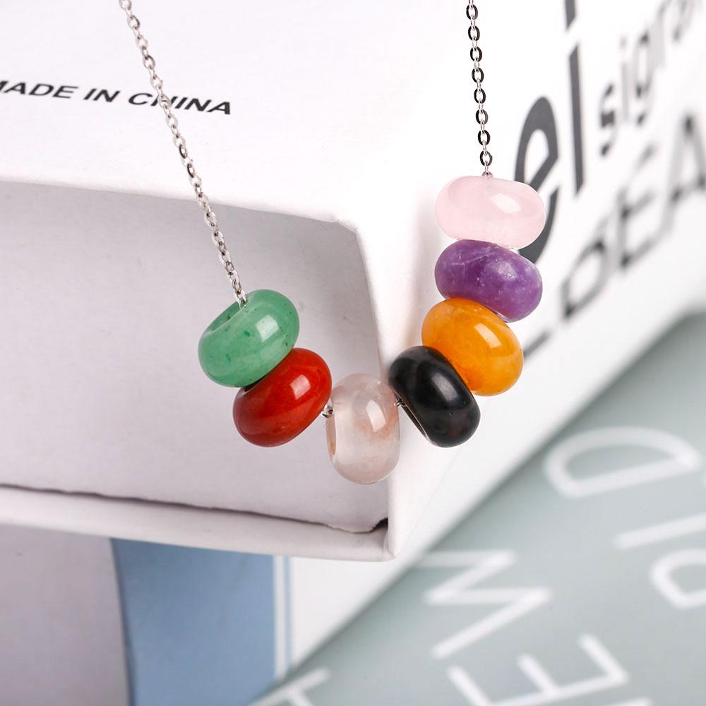 Donuts Shape Chakra Crystal Necklace Jewelry Wholesale Crystals USA