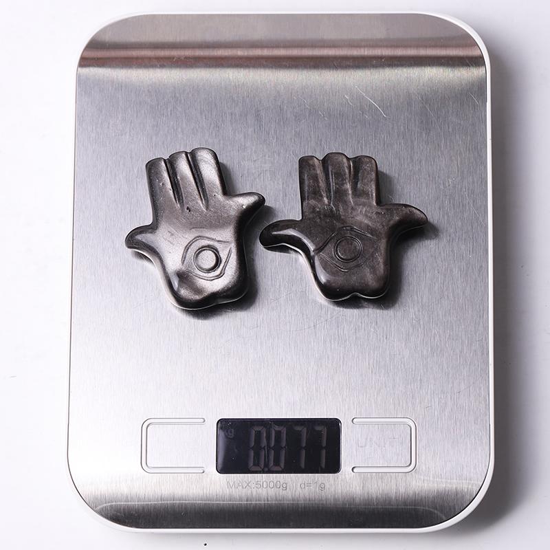 2" Hand with Evil's Eye Crystal Carvings Wholesale Crystals USA