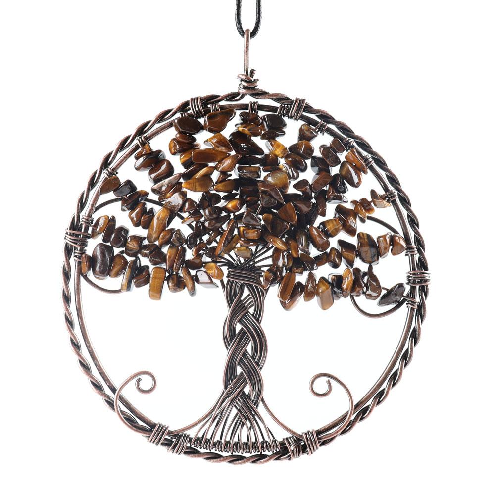 Healing Crystal Jewelry Tree of Life Wire Wrapped Pendant Wholesale Crystals USA