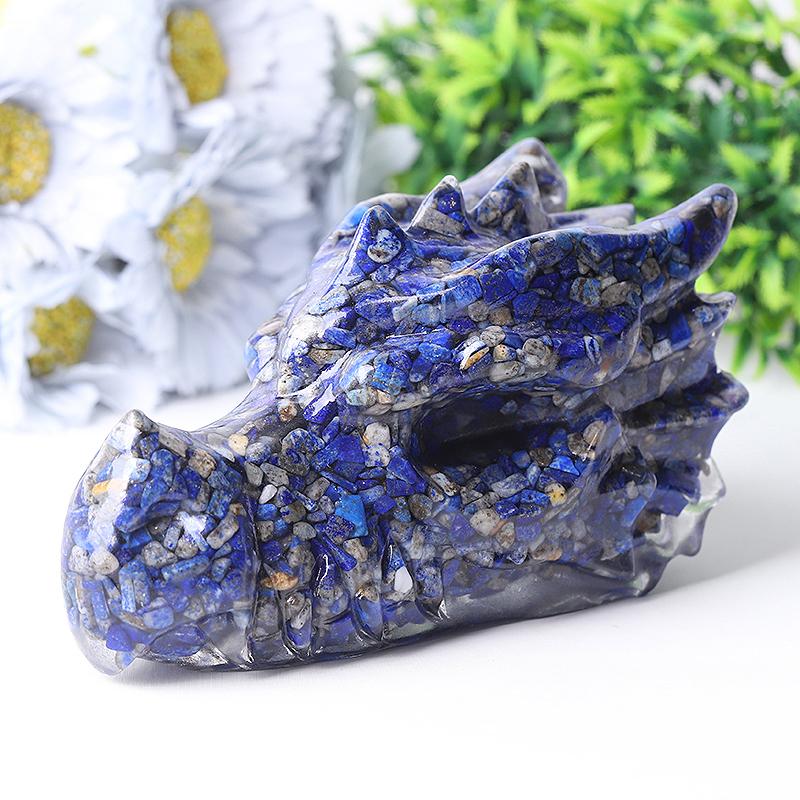 5.5" Large Resin Dragon Head Figurines Wholesale Crystals USA