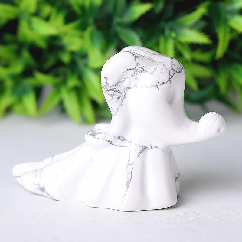 2.5" Howlite Ghost Dog Crystal Carvings Wholesale Crystals USA