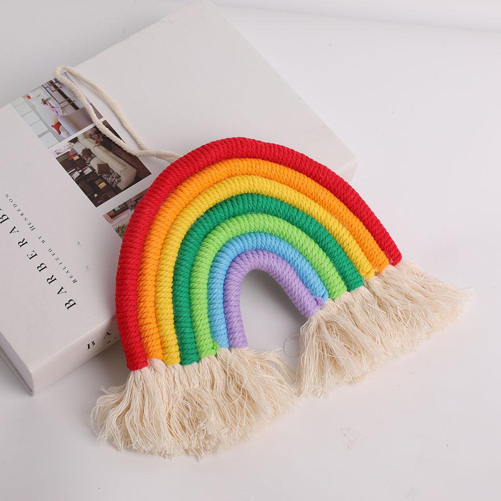 Rainbow Design Fabric Hanging Ornament Wholesale Crystals USA