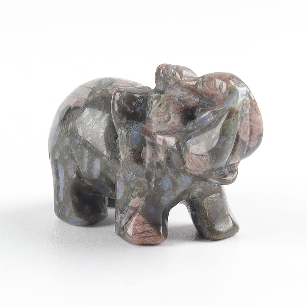 Carved Healing Crystals Gemstones Elephant Statue Figurine Wholesale Crystals USA