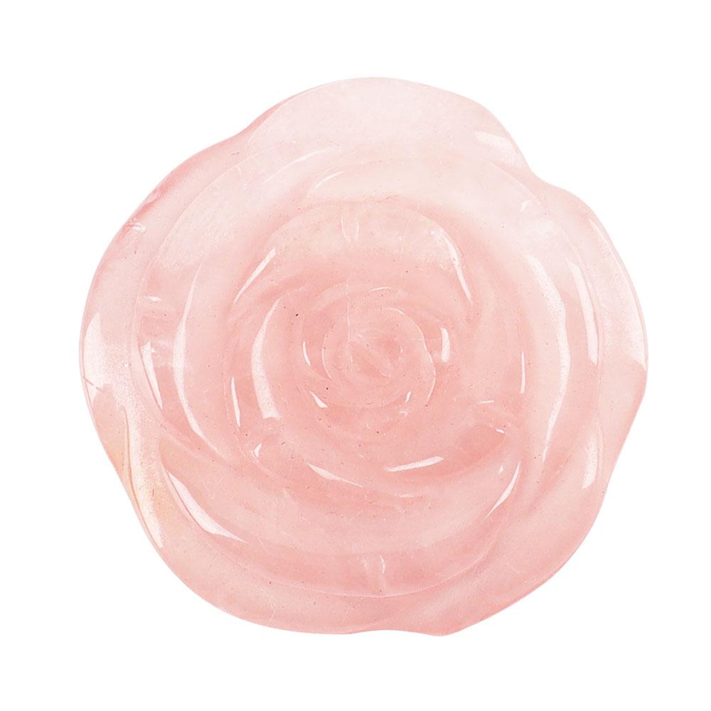 Crystal Flower Pocket Stone Hand Carved Gemstone Flower Healing Crystal Rose Flower For Sale Wholesale Crystals USA
