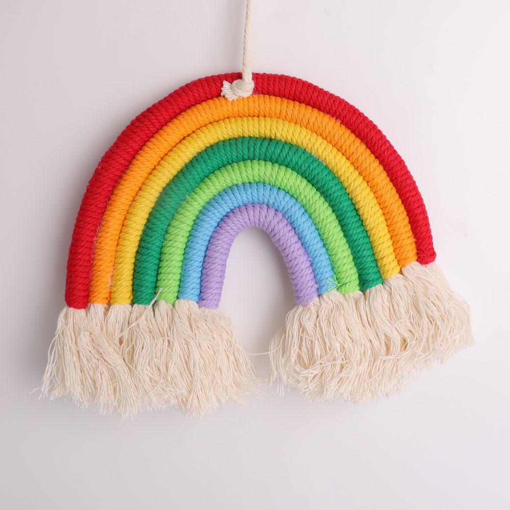 Rainbow Design Fabric Hanging Ornament Wholesale Crystals USA