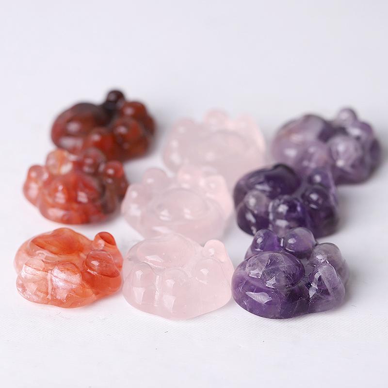 1" Cat Paw Crystal Carvings Wholesale Crystals USA