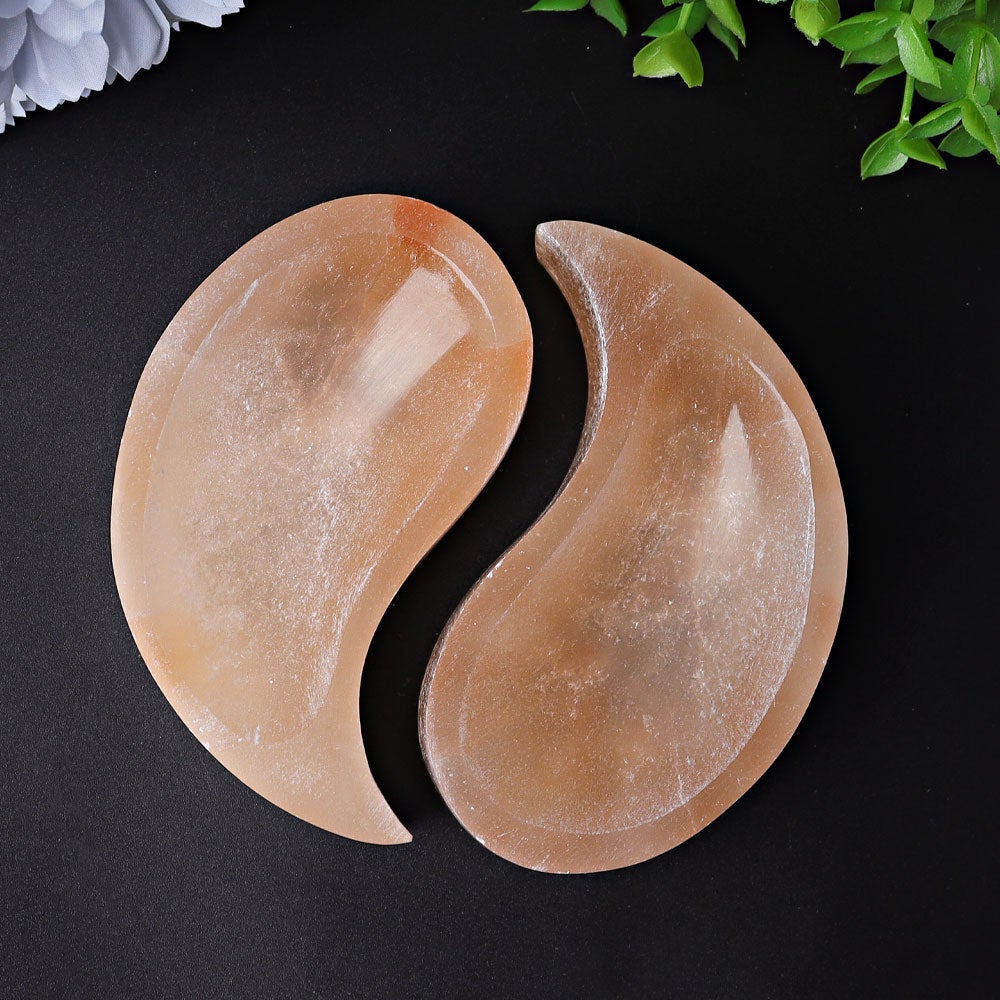 4" Peach Selenite Bowl Wholesale Crystals USA