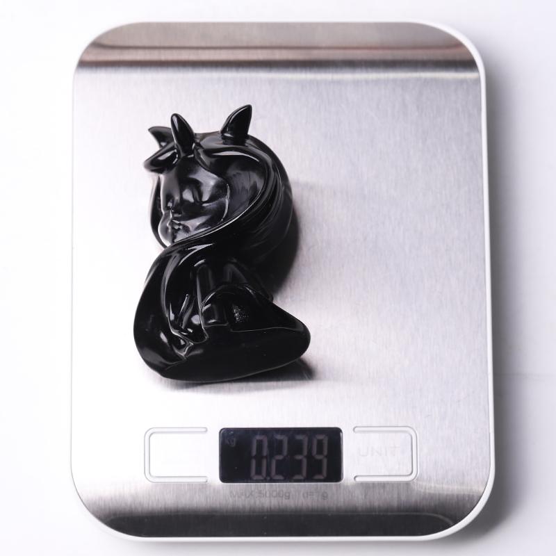 3.3" Black Obsidian Devil Crystal Carvings Wholesale Crystals USA