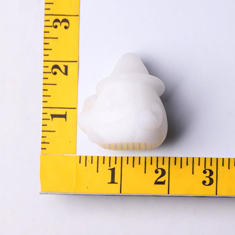2.2" White Jade Pumpkin Ghost Crystal Carvings for Halloween Wholesale Crystals USA