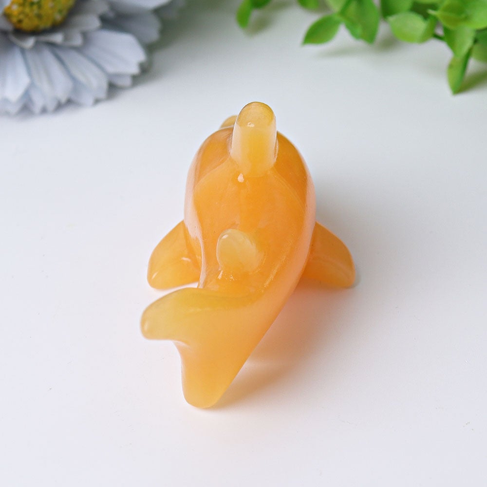 4" Honey Calcite Shark Crystal Carvings Wholesale Crystals USA