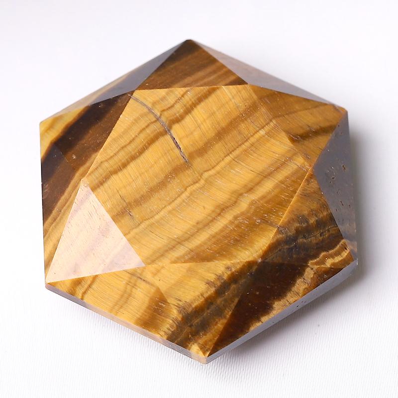 1" Crystal Hexagon Pocket Stone for Pendant for DIY Wholesale Crystals USA
